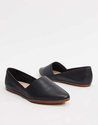 ALDO leather flat shoes in black Black