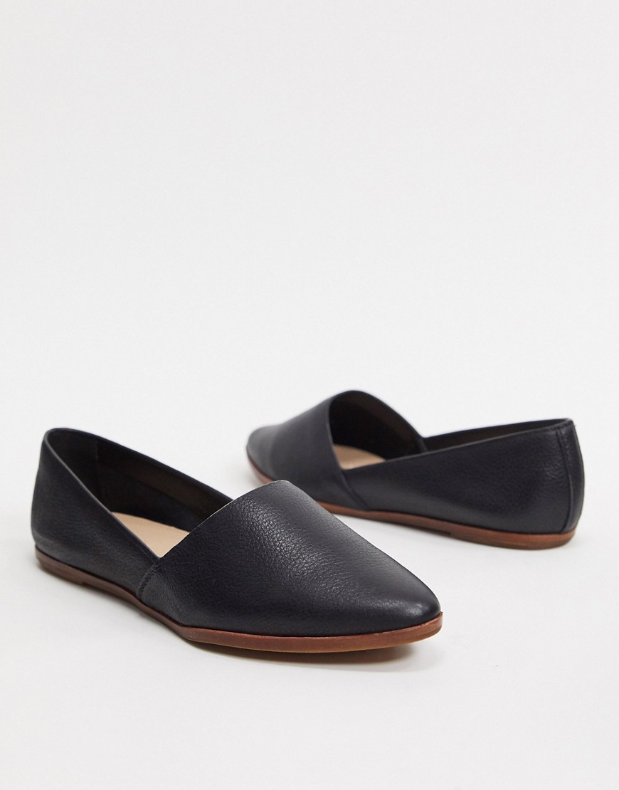 ALDO Blanchette leather flat shoes in black