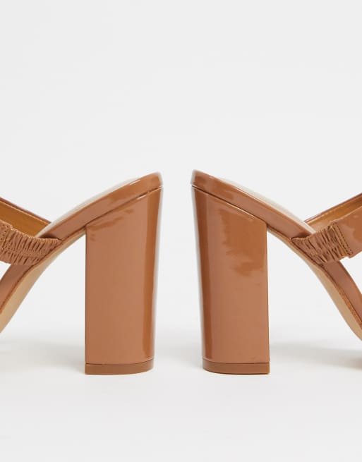 Tan 2025 heeled mules