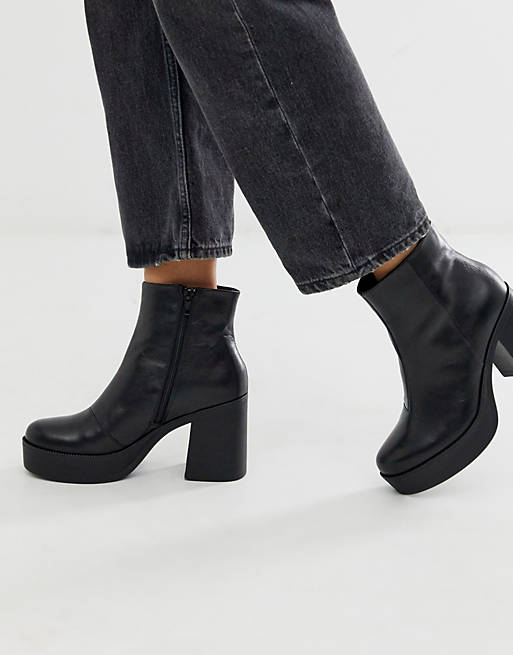 ALDO Boawia platform heel leather boot | ASOS