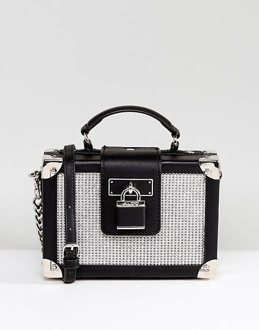 ALDO Box Bag with Crystal Stud Detail