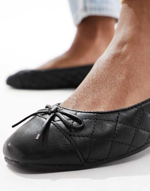 Quilted leather hot sale flats