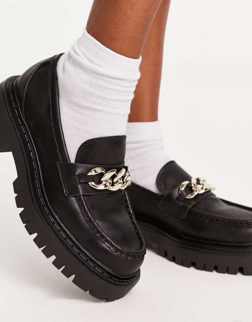 ALDO - Brixton - Mocassini neri con catenina e suola spessa , 3 di 4