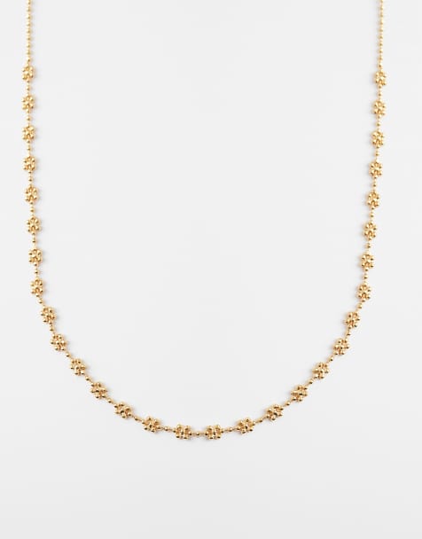ALDO bryella dainty flower necklace in gold - view 1