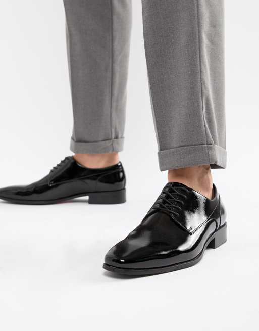 ALDO Bussum lace up shoes in patent black ASOS