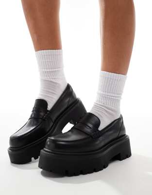ALDO – Cadaycia – Loafer in Schwarz mit dicker Sohle - view 1