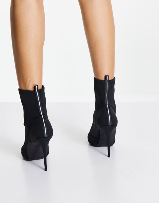 ALDO Cadorehan heeled sock boots with sporty sole in black