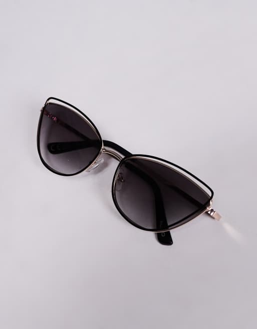 ALDO Calanderiel metal cat eye sunglasses in black and  display picture 3