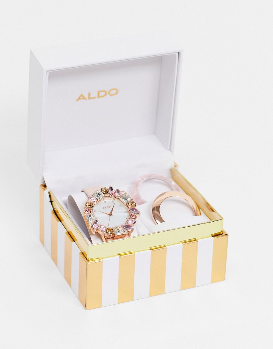 Aldo – Cancara – Ljusrosa klocka med utbytbara höljen-Pink