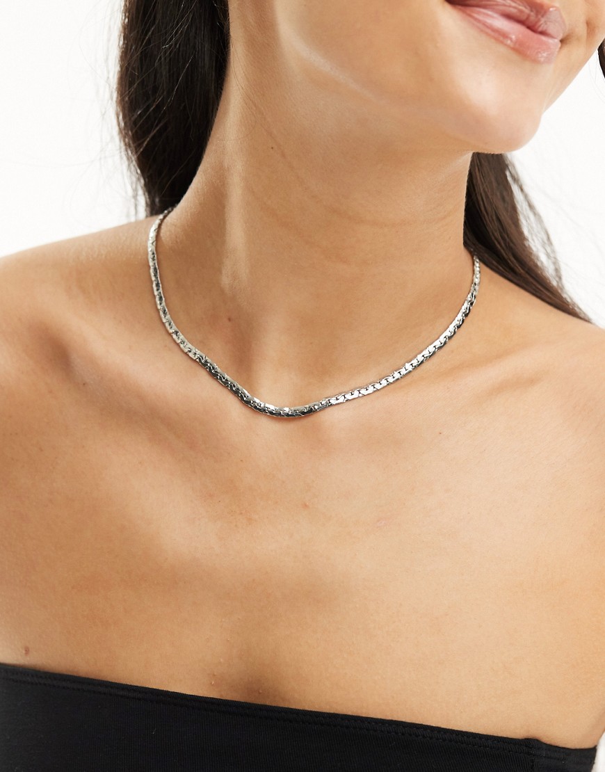 Caramalden snake chain necklace in silver-Gold