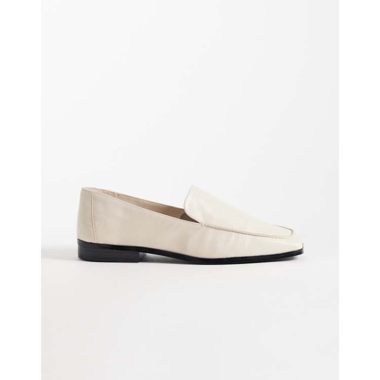 ALDO Carrobreria loafers in white leather | ASOS display picture 1