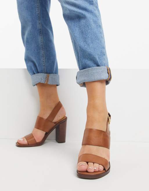 Aldo casual block heel sandals in tan ASOS