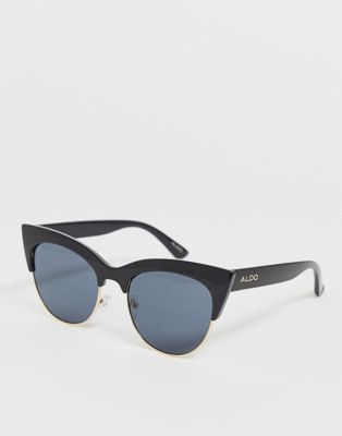 Aldo — Cateye-solbriller med kraftigt stel og glas med spejlrefleks-Sort