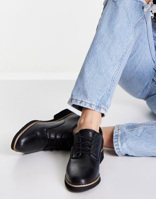 Femme ALDO - Cerquedaflex - Chaussures Oxford plates - Noir