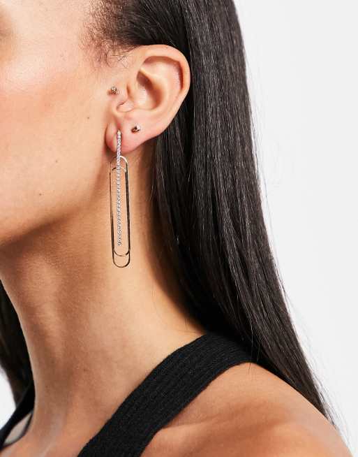 Paperclip earrings clearance