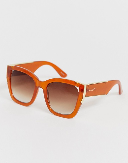 ALDO chunky cat eye sunglasses in rust