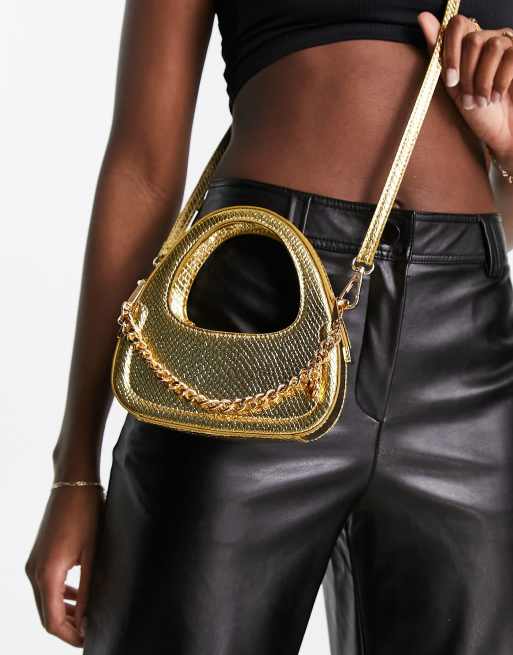 ALDO - Cleopatra - Mini borsa a mano color oro metallizzata