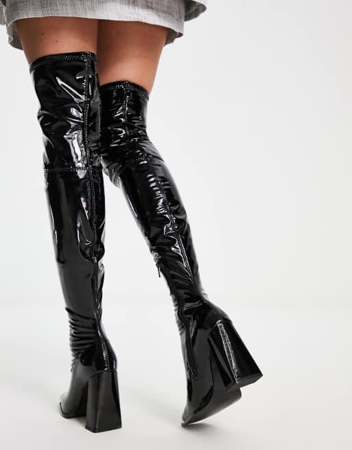 Over the outlet knee vinyl boots