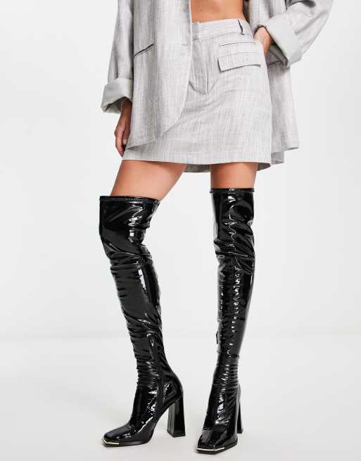 Aldo hot sale patent boots