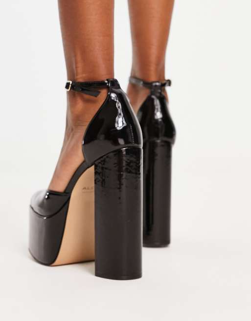 Aldo black platform clearance heels