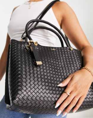 ALDO Criratha tote bag in black woven