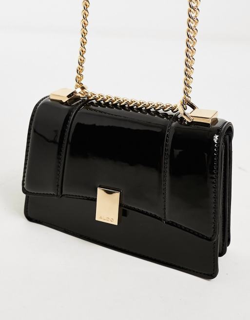 ALDO - Crotorua - Crossbody tas met kettingband in zwart, 4 van 4