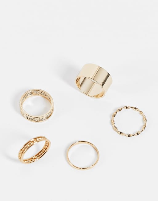 ALDO - Cruviel - Confezione multipack di anelli oro con design misto