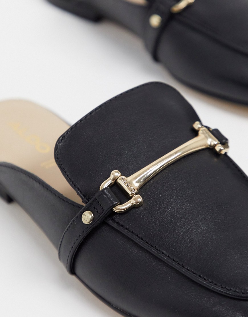 ALDO dabrylla leather smart loafer mules in black