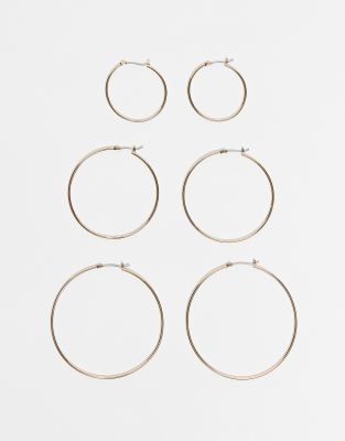 ALDO - Dailyhoops - 3er-Pack Creolen in Goldoptik-Goldfarben