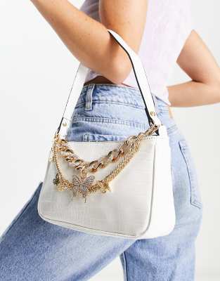 ALDO Dalsbybae shoulder bag with butterfly in white