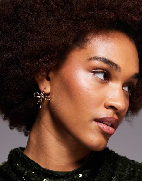 ALDO daniiella Bow hoop earrings in gold - view 1