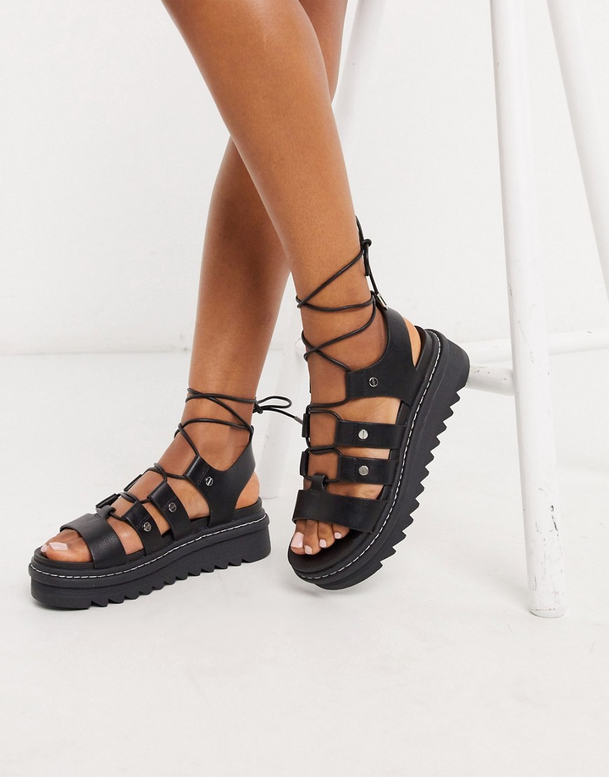 ALDO – Dasdez – Svarta, grova sandaler med remmar