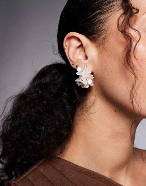 ALDO – Delicacy – Guldfärgade örhängen i statement-stil med blommor - view 1