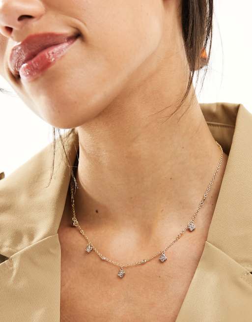 ALDO - Delicate ketting met hangertjes in goud