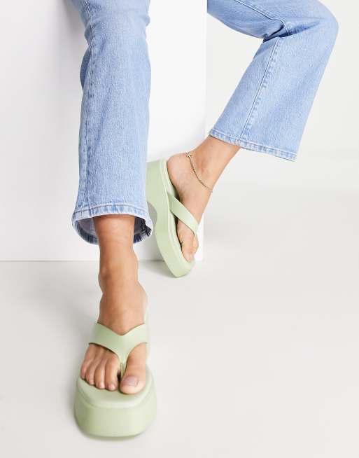 Sage green sales flip flops