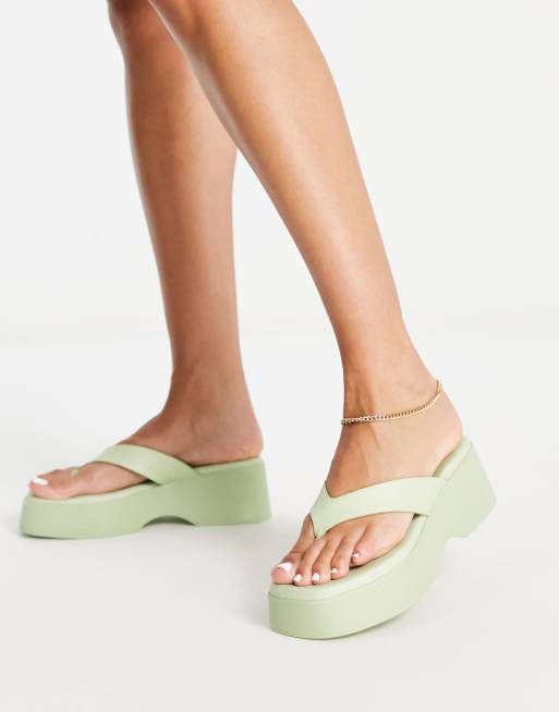 Sage green sales flip flops