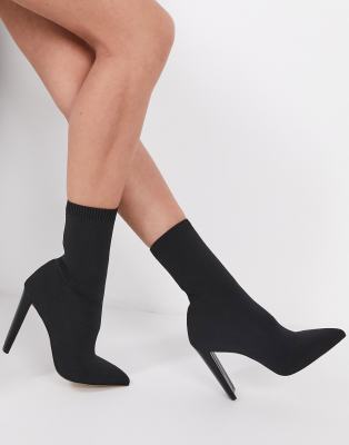 black sock ankle boots uk