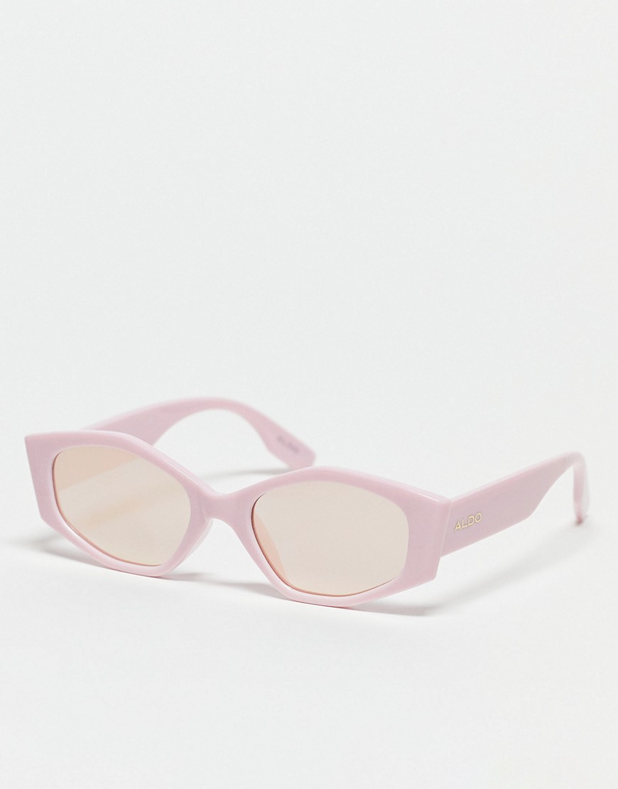 ALDO Dongre hexagonal shape sunglasses in pink