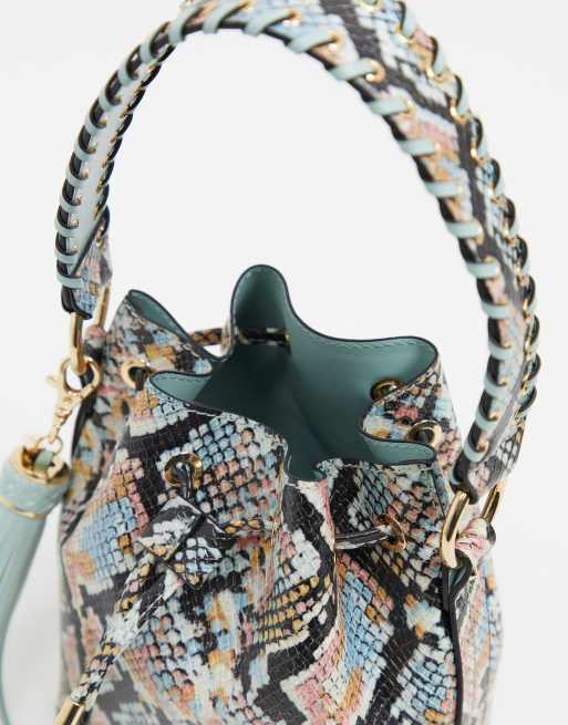 Snake print bucket bag new arrivals