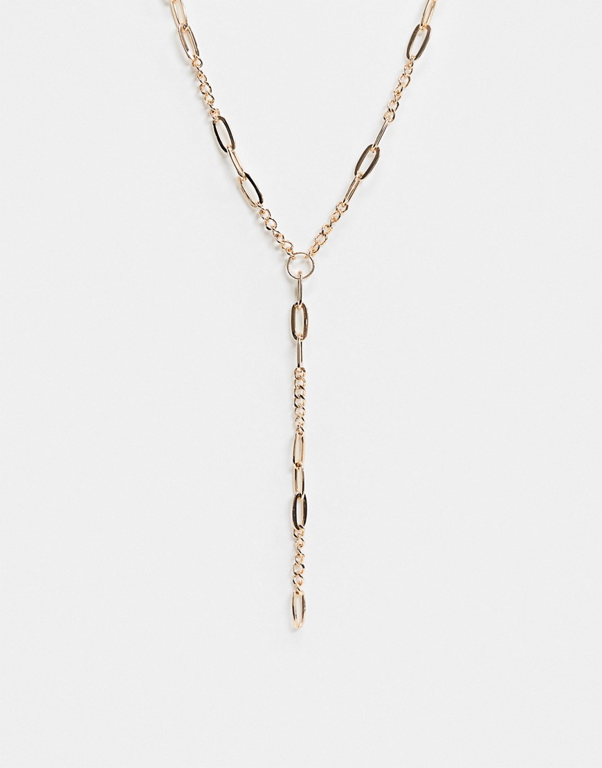 ALDO Dowerin chain link y-drop necklace in gold