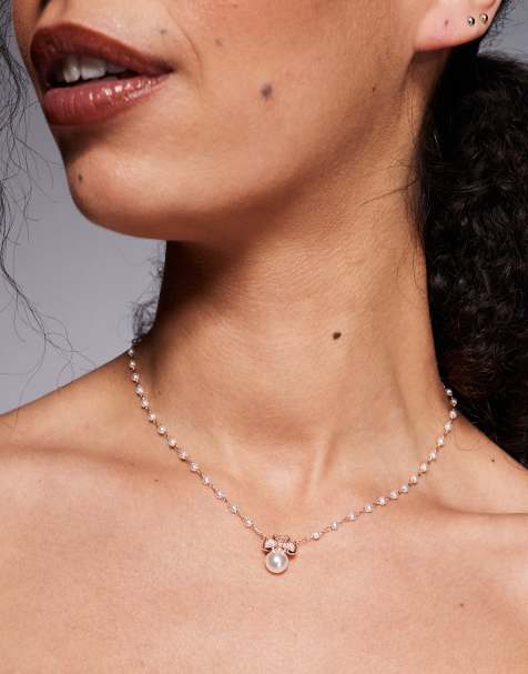 ALDO – Drisara – Halsband med klöver och fuskpärlor - view 1