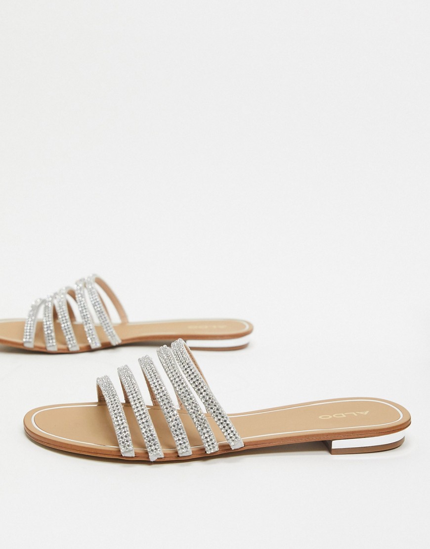 ALDO - Droelian - Flade sølvfarvede sandaler