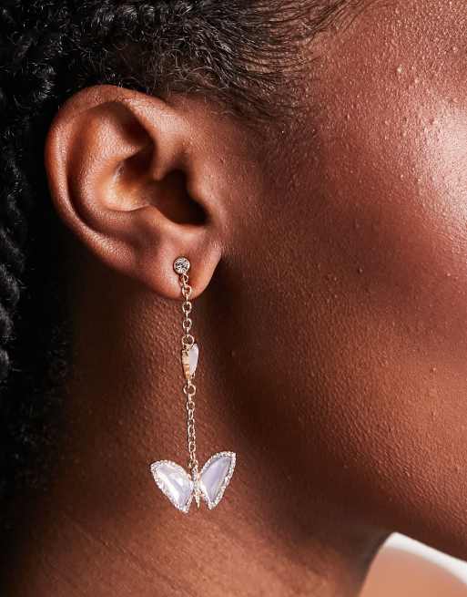 Butterfly drop earrings deals brandy