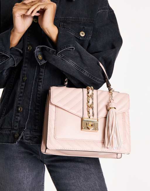 ALDO Edeadan cross body bag in blush with gold hardware