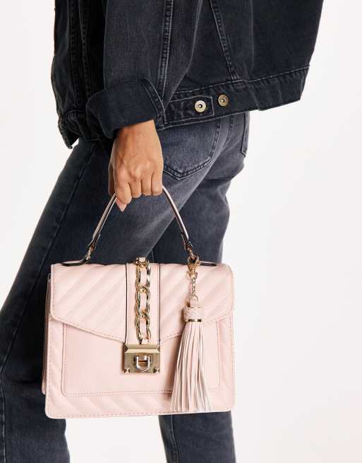 ALDO Edeadan cross body bag in blush with gold hardware