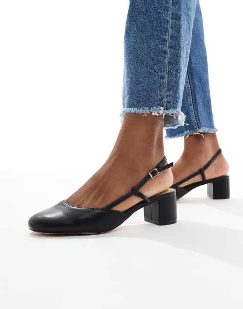ALDO Edeli slingback heeled shoes in black faux leather - view 1