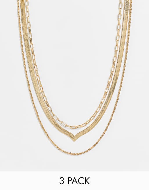 ALDO - Ediagan - Confezione da tre collane color oro