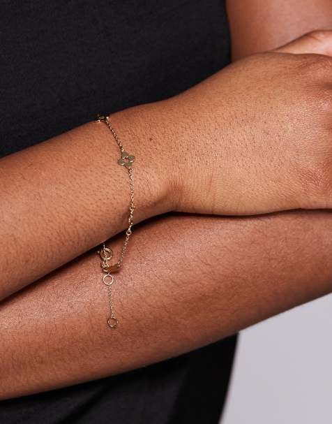 ALDO - Elbelia - Vergulde bedelarmband met bloemetjes - view 1