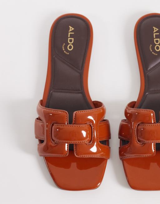 Aldo – Elenaria – Flache Sandalen in Hellbraun, 2 von 4