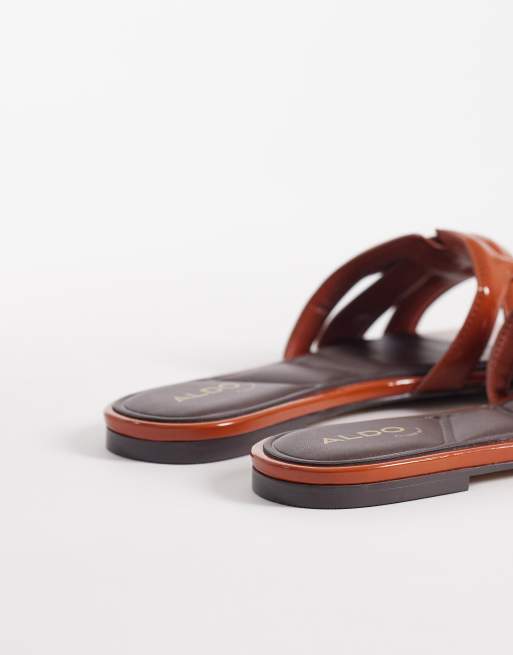 Aldo Elenaria flat sandals in tan, 4 of 4